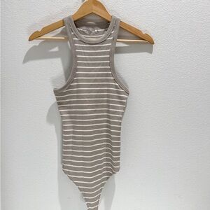 Abercrombie Soft AF Ribbed Striped Body Suit